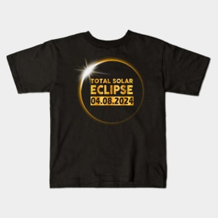 Total Solar Eclipse 2024 America Totality 04 08 24 Kids T-Shirt